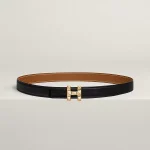 H Infini belt buckle & Reversible leather strap 24 mm